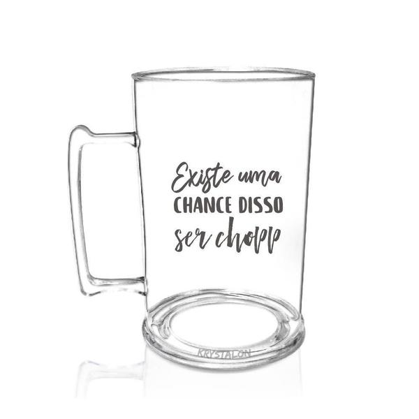 Imagem de Caneca De Chopp Acrílico Personalizada - Chance De Ser