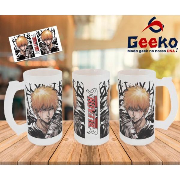 Imagem de Caneca de Chopp Bleach Ichigo Kurusaki Anime Geeko