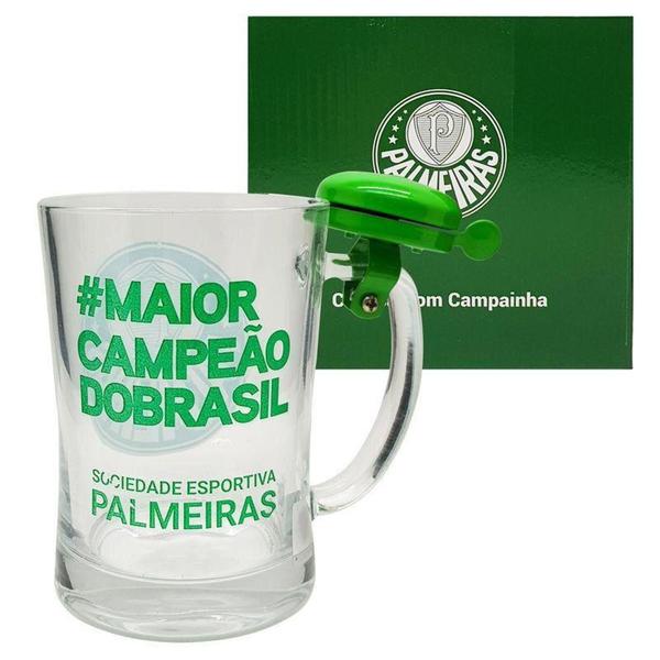 Imagem de Caneca de Chopp com Campainha Palmeiras - Produto Oficial - Mileno