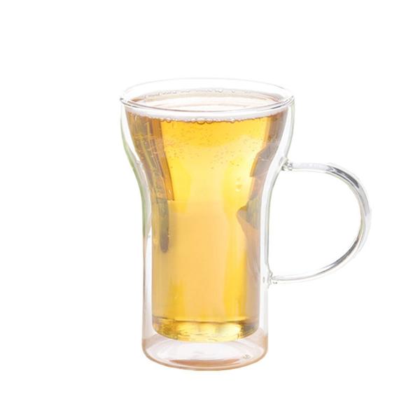 Imagem de Caneca de Chopp de Vidro Borossilicato - Dupla Parede, Alta e Transparente