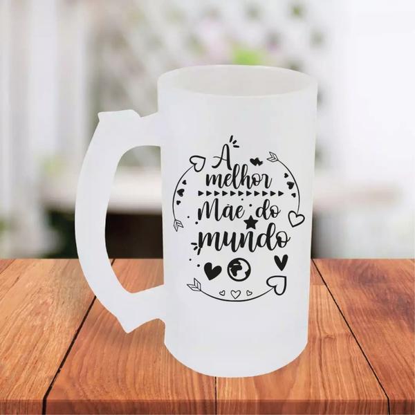 Imagem de Caneca De Chopp Jateada Personalizada Dia Das Mães Melhor Mãe Do Mundo Presente- MEGA OFERTA!