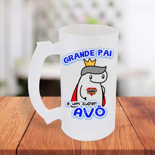 Imagem de Caneca De Chopp Jateada Personalizada Dia Dos Pais Flork Meme Bento Cake Grande Pai E Super Avô Vovô