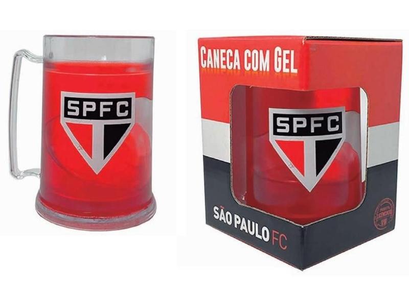 Caneca De Gel São Paulo 300Ml Oficial Com Luva - Allmix Imagem de Caneca De Gel São Paulo 300Ml Oficial Com Luva