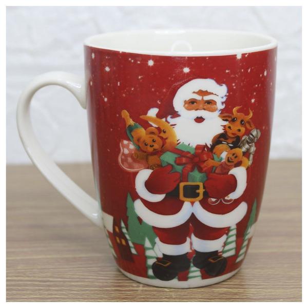 Imagem de Caneca De Natal Estampada Papai Noel 350ml Cerâmica