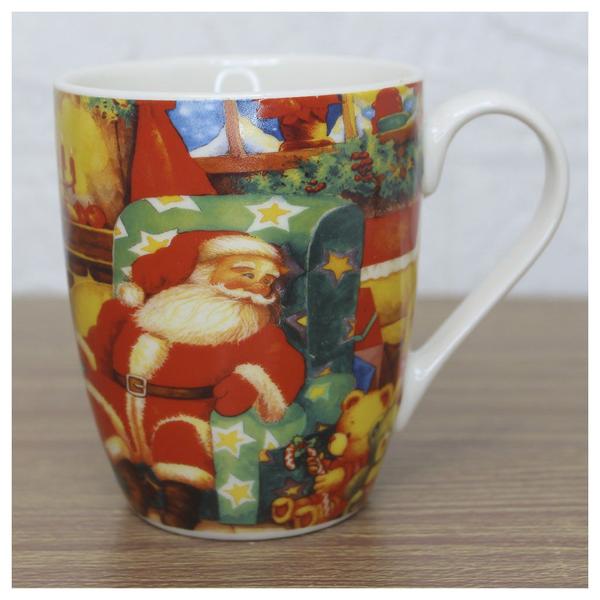 Imagem de Caneca De Natal Natalina Papai Noel Ursinhos 350ml Cerâmica