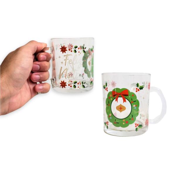 Imagem de Caneca de Natal Vidro 330ml Estampada Natal Mágico Presente