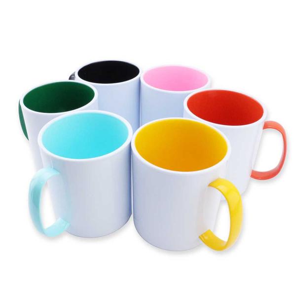 Imagem de Caneca de Polímero P/Sublimação Interno Color 400ml - 6 Un