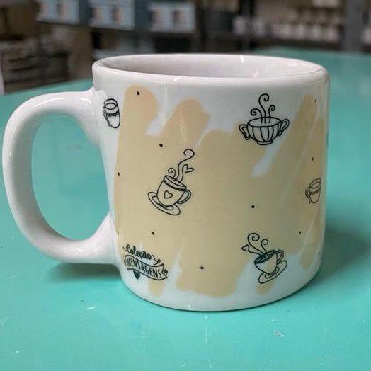 Imagem de Caneca de Porcelana 120ml (PEQUENA) HORA DO CAFÉ