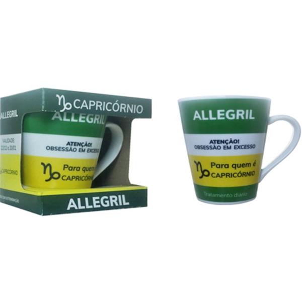 Imagem de Caneca De Porcelana Allmix Estampa Capricórnio 290 ML Verde