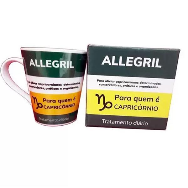 Imagem de Caneca De Porcelana Allmix Estampa Capricórnio 290 ML Verde