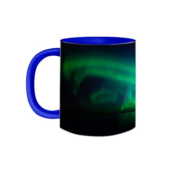 Imagem de Caneca de Porcelana Aurora Boreal Verde Borealis Fenômeno