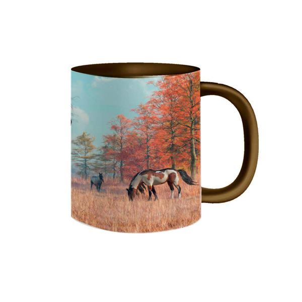 Imagem de Caneca de Porcelana Cavalo Pampa Horse Paisagem Fazenda