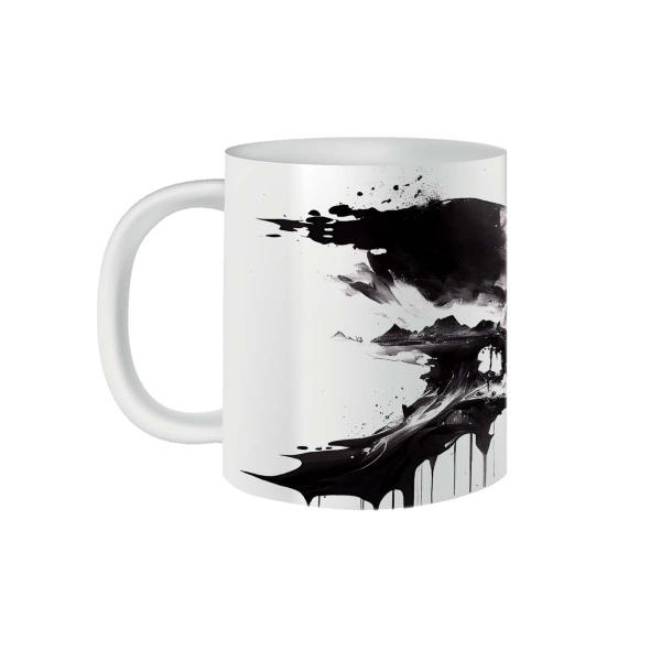 Imagem de Caneca de Porcelana Decorativa Memento Mori Presente 325mL