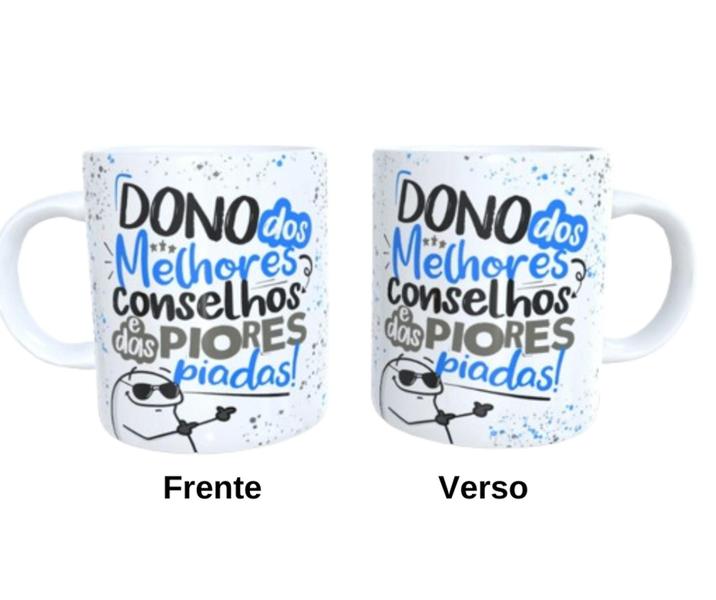 Imagem de Caneca de Porcelana - Dono dos melhores conselhos e das piores piadas! - Flork Dia dos Pais presente