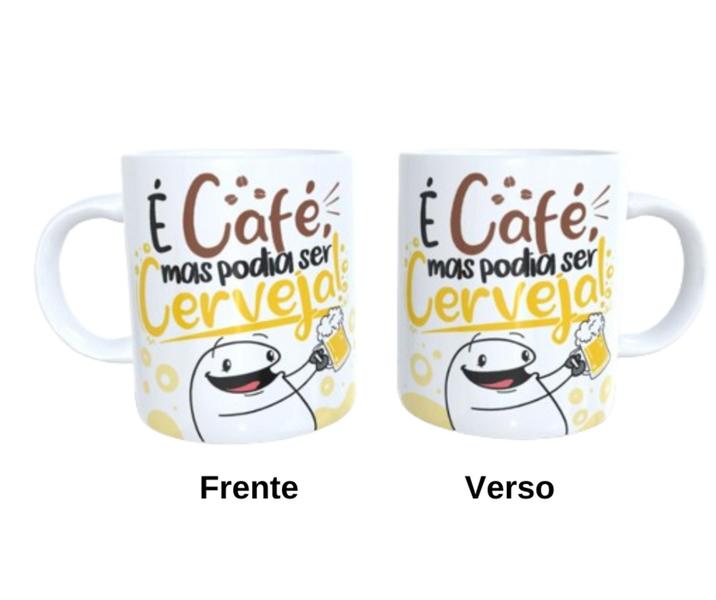 Caneca de Porcelana - É café mas podia ser cerveja - Flork Dia dos Pais presente - LIVE Imagem de Caneca de Porcelana - É café mas podia ser cerveja - Flork Dia dos Pais presente