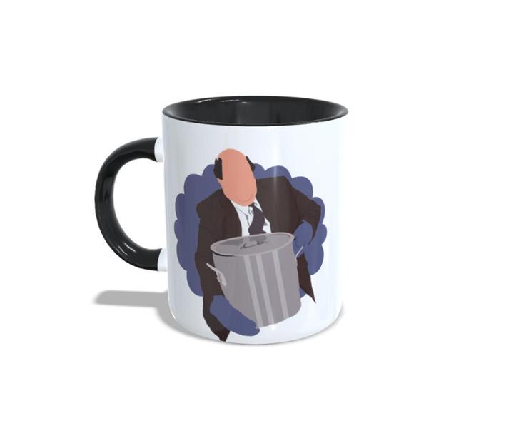 Imagem de Caneca de Porcelana Interior e Alça Preta - Kevin Malone - The Office