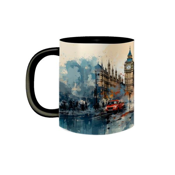 Imagem de Caneca de Porcelana Londres Big Ben London Red Bus 325mL