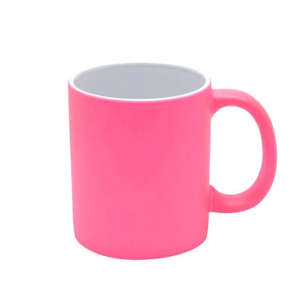 Imagem de Caneca de Porcelana Luminus Rosa Fluorescente 350ml - Lyor