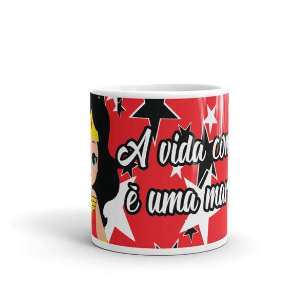 Imagem de Caneca de Porcelana  Mulher Maravilha Apaixonada