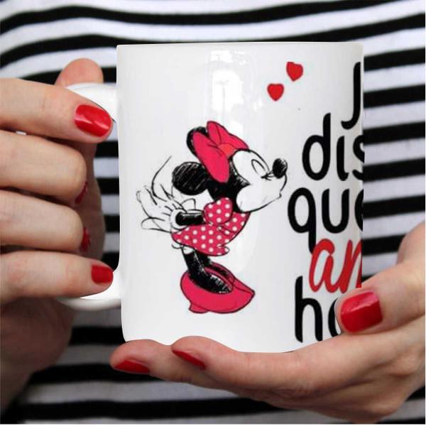 Imagem de Caneca de Porcelana Namorados Mickey e Minnie Ja disse que amo