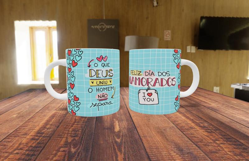 Caneca de Porcelana O que Deus uniu, o homem não separa - Dia dos namorados - Live Imagem de Caneca de Porcelana O que Deus uniu, o homem não separa - Dia dos namorados