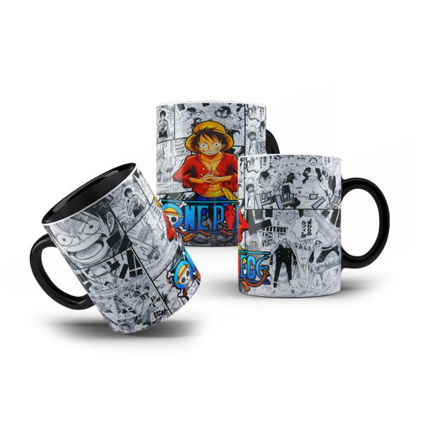 Imagem de Caneca de Porcelana One Piece Luffy D Monkey Bando do Chapéu