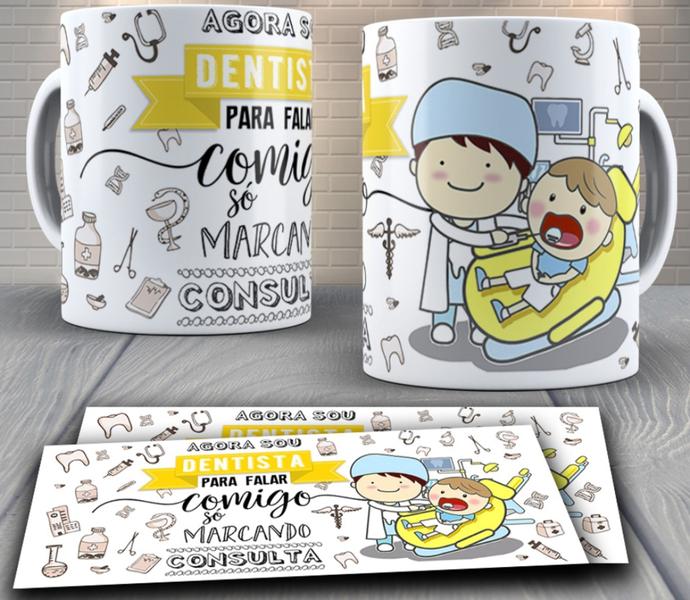 Imagem de Caneca de porcelana personalizada - com a Profissão Dentista