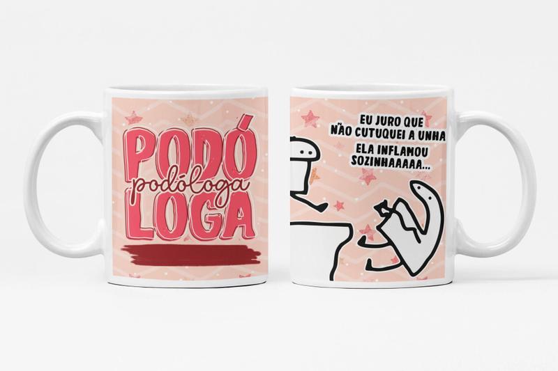 Imagem de Caneca de Porcelana Personalizada Profissão Podóloga