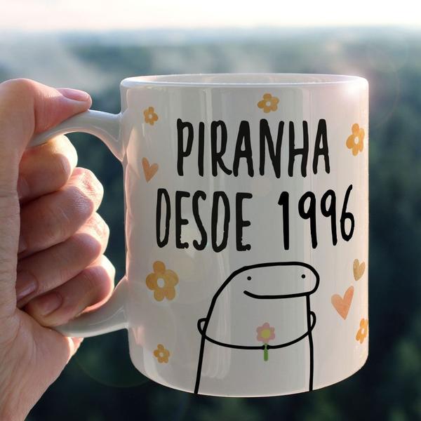 Imagem de Caneca De Porcelana Piranha Desde 1996 Flork Presente Lembrança