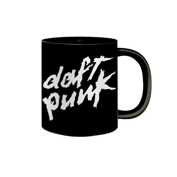 Imagem de Caneca de Porcelana Preta Banda Daft Punk Heads Get Lucky