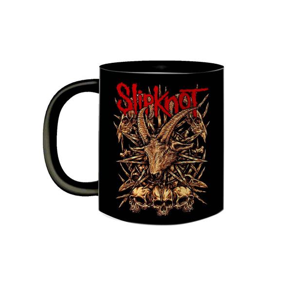 Imagem de Caneca de Porcelana Preta Banda Slipknot IOWA Pentagram