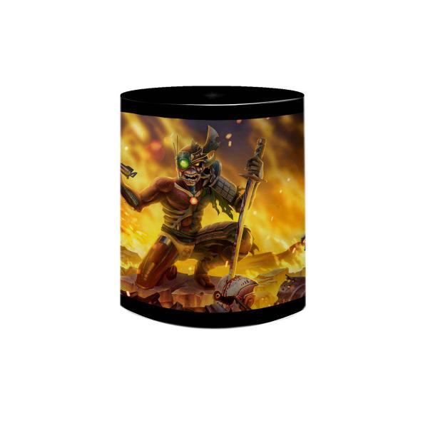 Imagem de Caneca de Porcelana Preta Iron Maiden Eddie Android Killer