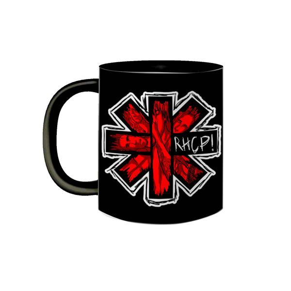 Imagem de Caneca de Porcelana Preta Red Hot Chili Peppers Rock Band