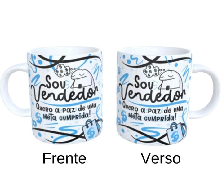 Imagem de Caneca de Porcelana - Sou Vendedor - Azul Flork Meme