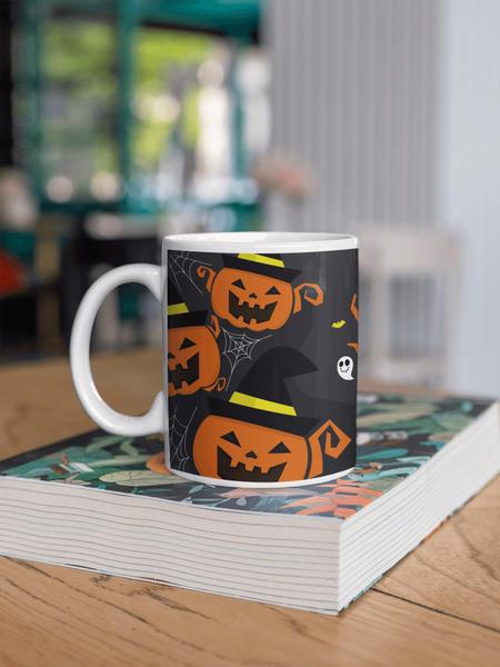 Imagem de Caneca de Porcelana Tema Halloween Dia das Bruxas 325ml