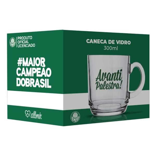 Imagem de Caneca de Vidro Aspen Palmeiras 300ml