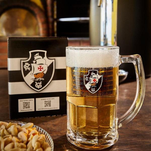 Imagem de Caneca De Vidro Chopp Cerveja 340Ml Vasco Da Gama Licenciado