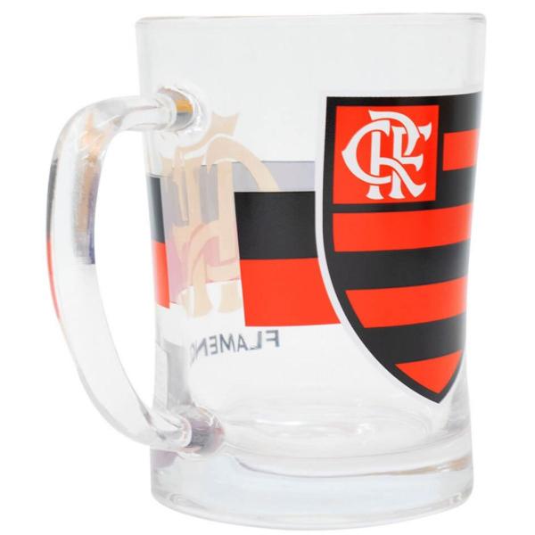 Imagem de Caneca De Vidro Chopp Cerveja 660 Ml Gigante - Flamengo