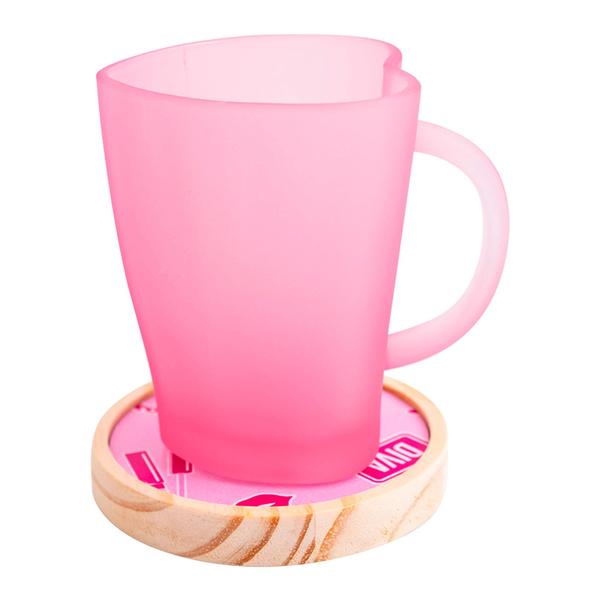 Imagem de Caneca de vidro coração com porta caneca - diva college