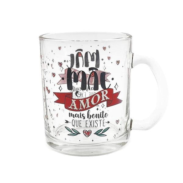 Imagem de Caneca de Vidro Feliz Dia das Mães 320ml