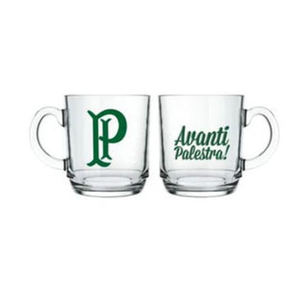 Imagem de Caneca de Vidro Palmeiras Avanti Palestra - Café 300ml - Licenciado