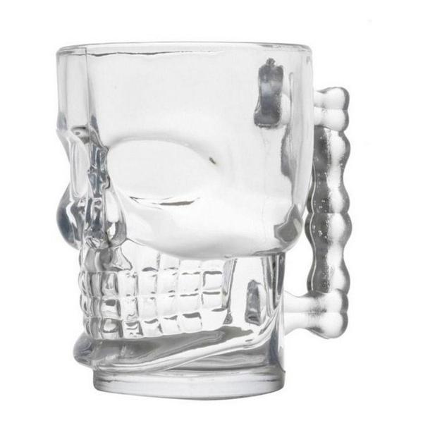 Imagem de Caneca de vidro para chopp caveira rock style 365ml 7214 lyor