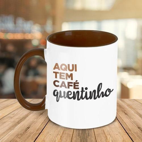 Imagem de Caneca Decorativa Divertida - Aqui Tem Café Quentinho