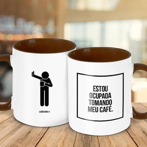 Imagem de Caneca Decorativa Divertida - Estou Ocupada Tomando Café