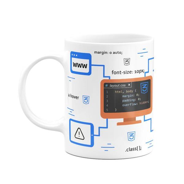 Imagem de Caneca Dev CSS 3 - Branca