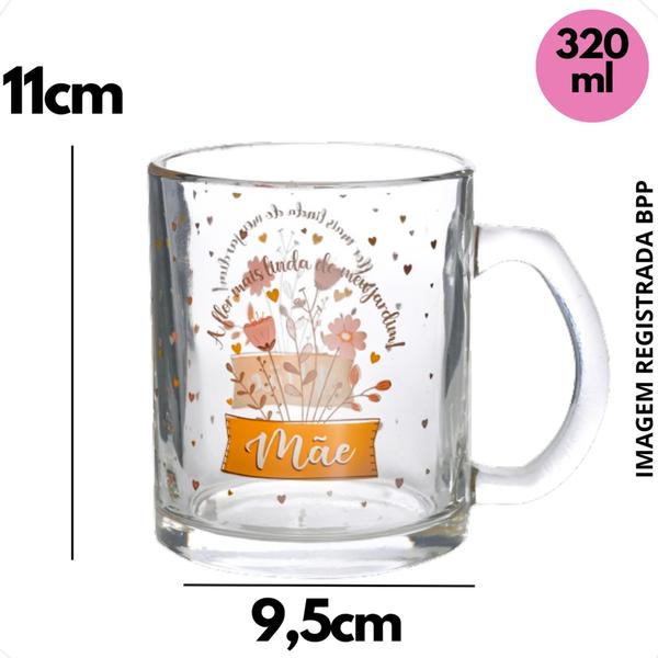 Imagem de Caneca Dia Das Mães Com Frases Criativas Personalizada Em Vidro 320ml