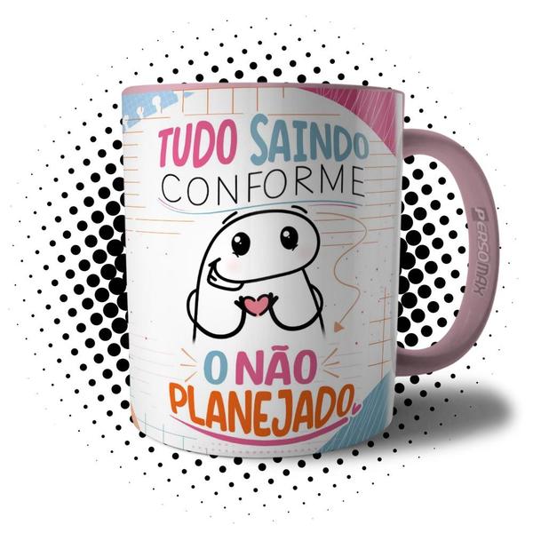 Imagem de Caneca Divertida Flork Tudo Saindo Conforme o Não Planejado - Xícara Boneco de Palito Engraçada