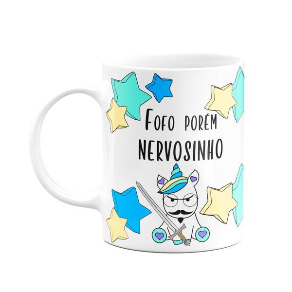 Imagem de Caneca Divertida - Fofo porém nervosinho! Unicórnio