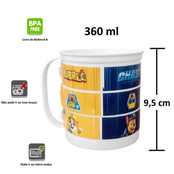 Imagem de Caneca Divertida Giratória Patrulha Canina 360ml Plasútil - 1 Un