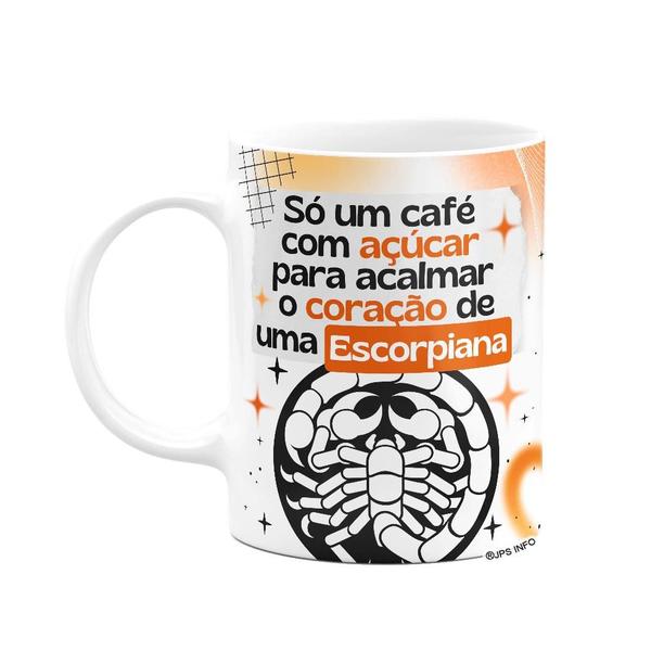 Imagem de Caneca Divertida Signos Escorpião - Café e Escorpiana